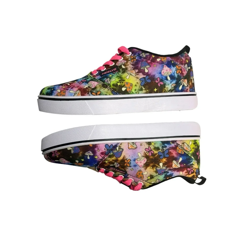 Heelys Pro 20 Prints Roller Shoes Youth 6 Women's 7 Mushroom Tie Dye New